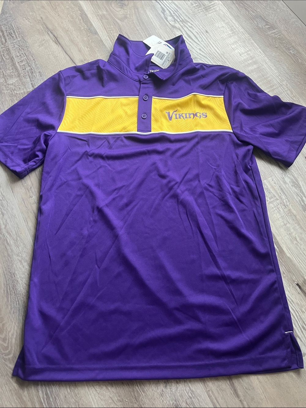 Vikings Purple & Gold Short-Sleeve Polo